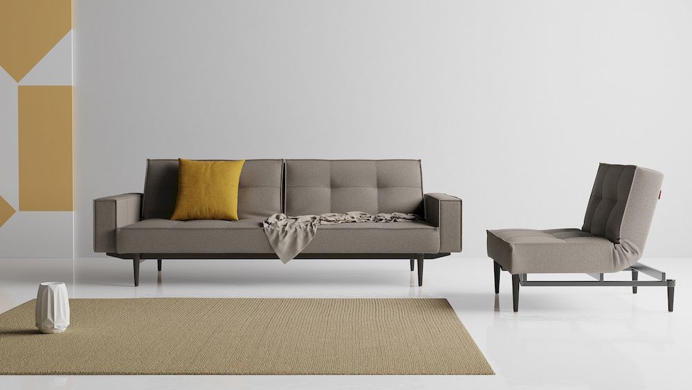 Splitback Styletto Sofa z podlokietnikami czarny dab 521 01