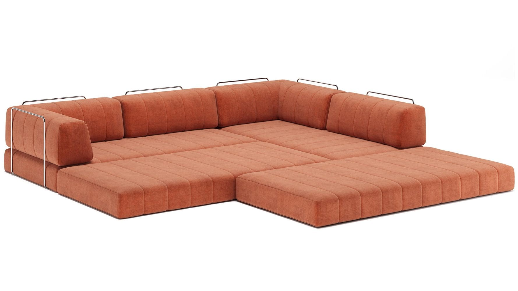 CozyPad sofa rozkładana w kształcie litery L z podłokietnikami 02