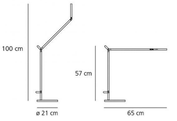 DEMETRA lampa biurkowa artemide wymiary