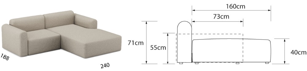 RUND sofa modułowa D2L