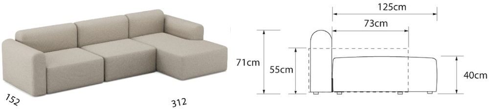 RUND sofa modułowa D6L