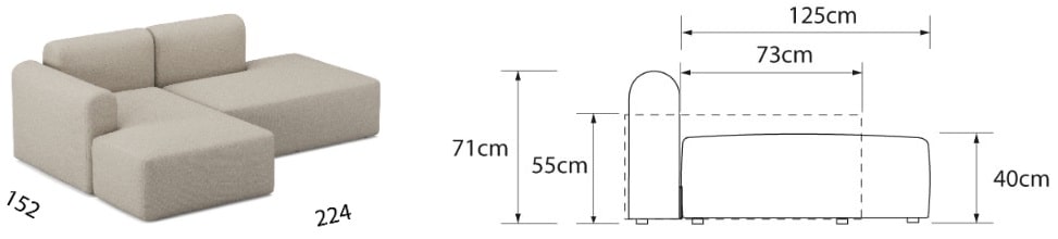 RUND sofa modułowa E1L min