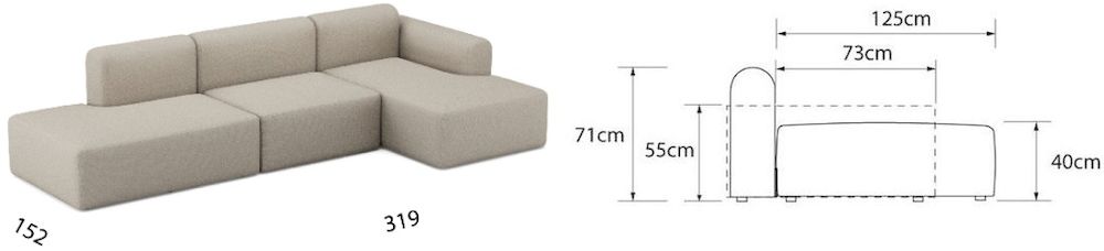 RUND sofa modułowa K4L min