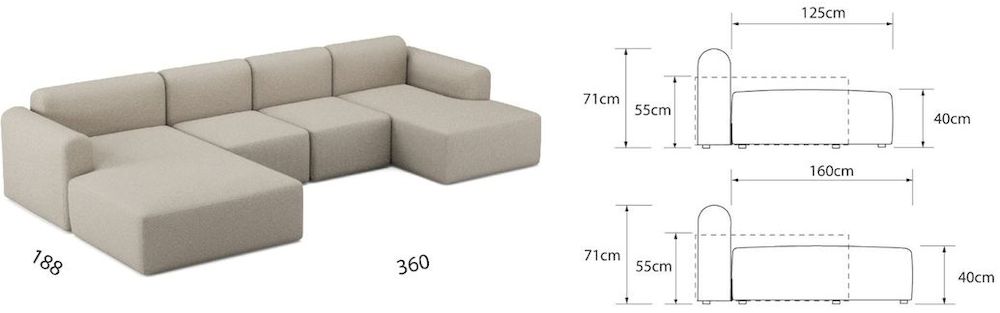 RUND sofa modułowa U2L