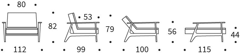 DUBLEXO FREJ fotel rozkładany - wymiary