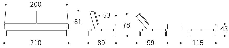 dublexo sofa chrom wymiary
