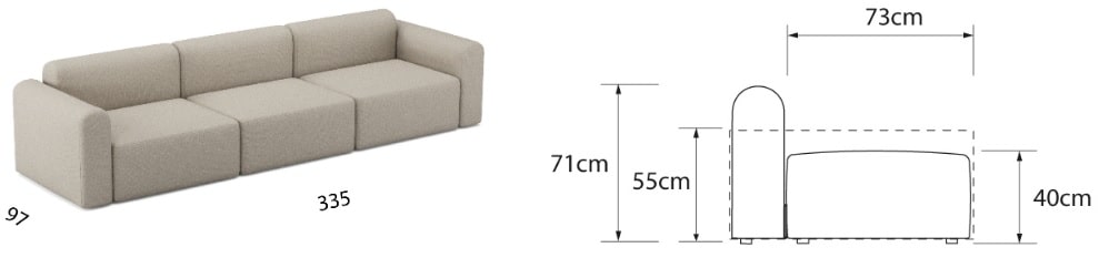 rund sofa modulowa B3L