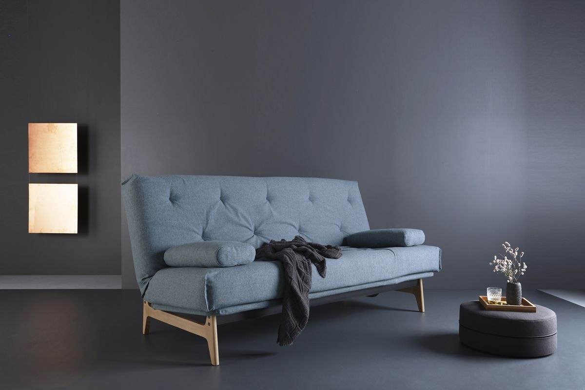 Aslak sofa rozkładana, nordic soft spring materac, tkanina 525