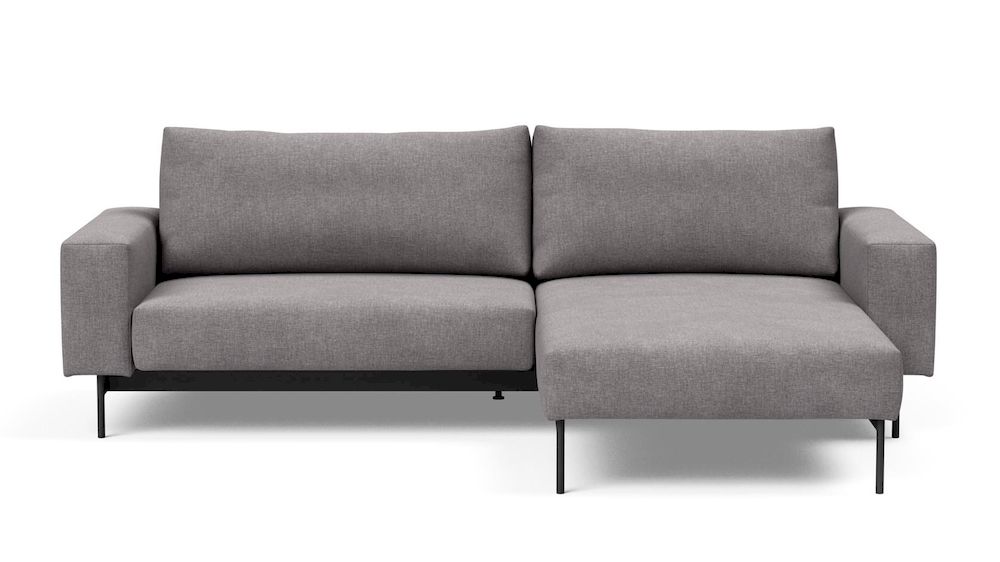BRAGI, sofa rozkładana, sofa z tapicerowanymi podłokietnikami, skandynawski design, sofa z szezlongiem