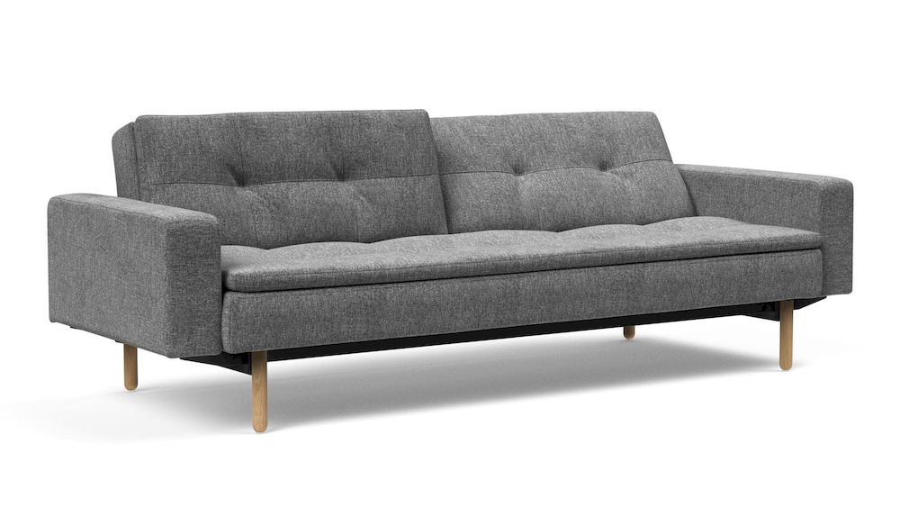 DUBLEXO STEM, sofa z podłokietnikami, sofa z regulacją oparcia, sofa z drewnianymi nóżkami, sofa z funkcją spania