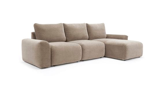 NORUM SOFA Z SZEZLONGIEM Z SZEROKIMI PODŁOKIETNIKAMI