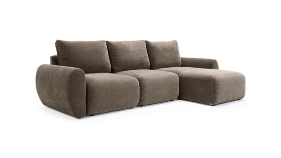 NORUM SOFA Z SZEZLONGIEM Z ZAOKRĄGLONYMI PODŁOKIETNIKAMI