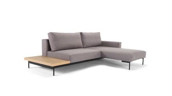 BRAGI, sofa rozkładana ze stolikiem, narożnik, sofa w stylu skandynawskim, nóżki stalowe