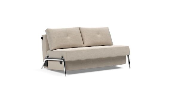 CUBED 140, sofa dwuosobowa, sofa kompaktowa, aluminiowe nóżki, sofa rozkładana
