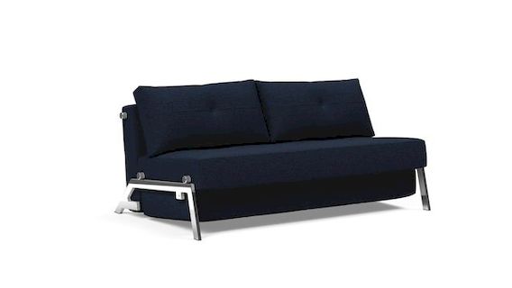CUBED 160, nóżki chrom, sofa rozkładana, sofa w stylu skandynawskim, sprężyny faliste 
