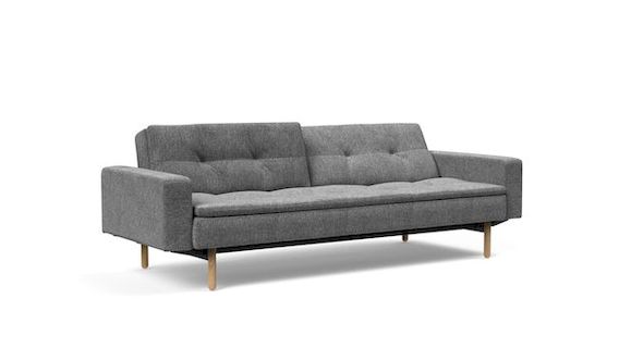 DUBLEXO STEM, sofa z podłokietnikami, sofa z regulacją oparcia, sofa z drewnianymi nóżkami, sofa z funkcją spania