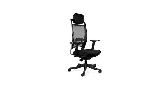 FULKRUM, fotel biurowy, fotel ergonomiczny, czarny fotel, fotel do biurka