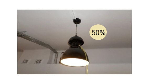 HK Living, okrągła lampa,  przemysłowa lampa, czarna lampa sufitowa