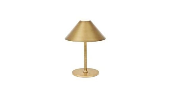 HYGGE, lampa biurkowa mosiądz, halo design, duńskie lampy
