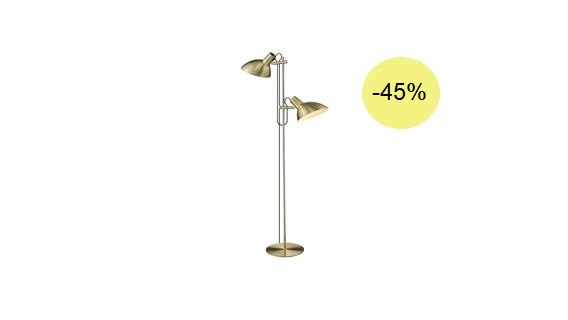 METROPOLE lampa podłogowa 2R MOSIĄDZ