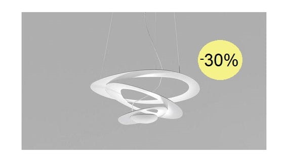 ARTEMIDE PRICE MINI SOSPENSIONE, nowoczesny żyrandol, biała lampa sufitowa, włoska lampa sufitowa, nowoczesna lampa nad stół 