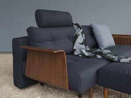RECAST PLUS sofa rozkładana z podłokietnikami - orzech INNOVATION