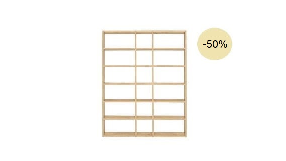 POMBAL regał, regał fornir, dębowa biblioteka, drewniany regał, regał modułowy