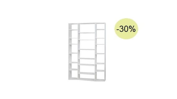 VALSA 002 regał, TEMAHOME, biały regał, regał biały mat, regał na książki 