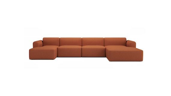 RUND, sofa modułowa, U3L, duńskie sofy, tenksom, nowoczesne sofy do salonu, sofa z szezlongiem, narożnik