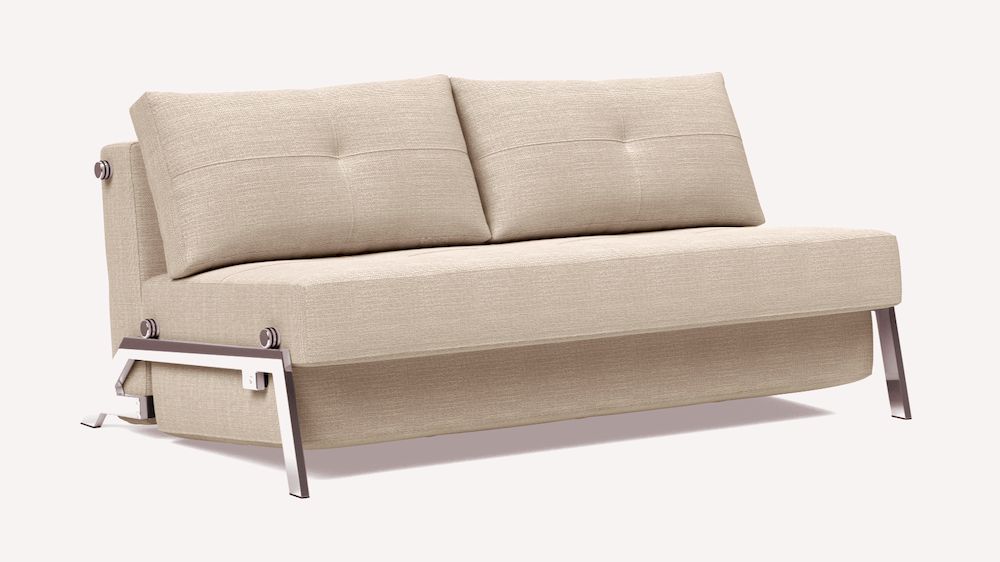 CUBED 160, nóżki chrom, sofa rozkładana, sofa w stylu skandynawskim, sprężyny faliste, model ekspozycyjny 
