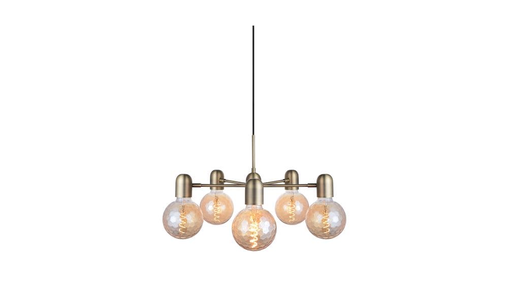 UP-DOWN Ø50, lampa wisząca mosiądz, 744374, złoty żyrandol, halo design