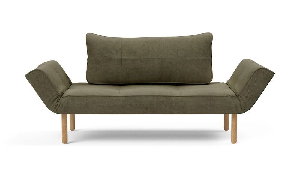 ZEAL STEM, sofa rozkładana, sofa z drewnianymi nóżkami, sofa pikowana, sofa w stylu skandynawskim